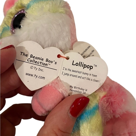 Easter 2017 Ty Silk Beanie Boo Lollipop Multi Color Stuffed Animal. - Picture 9 of 16